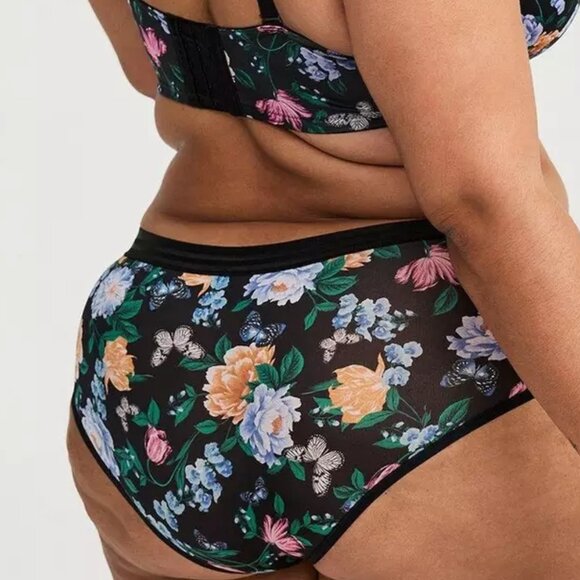 Torrid Panties 4X Cheeky Second Skin Microfiber Floral Butterfly Seamless Panty - Picture 2 of 3